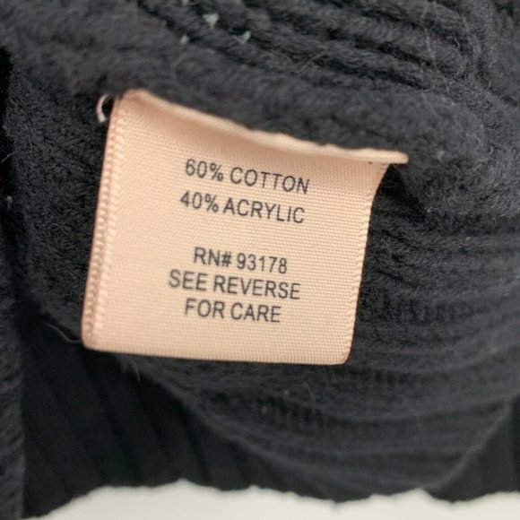 Philosophy Sweater Black Silver Beaded Mock Neck Pullover Tunic - Picture 6 of 9